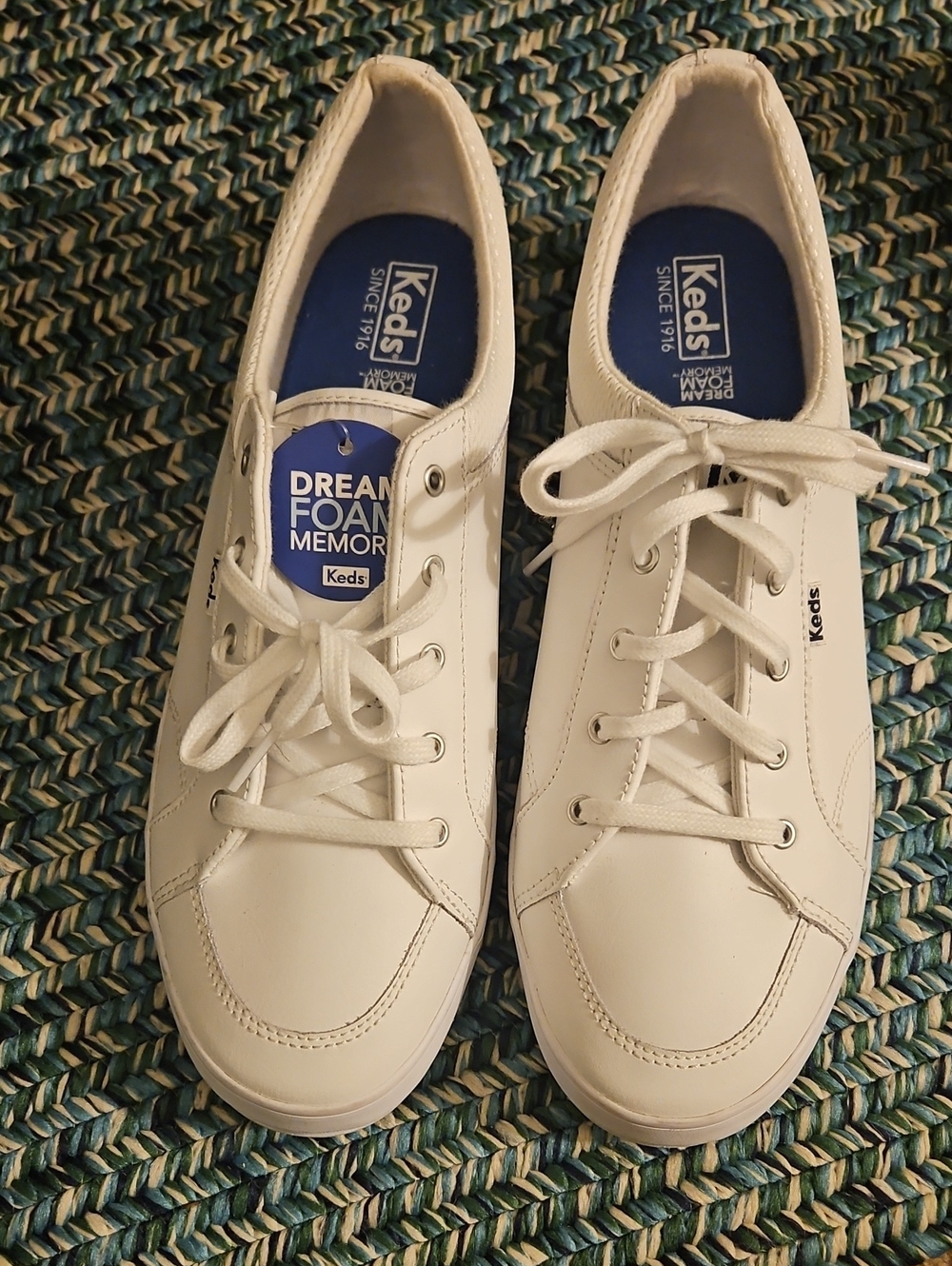 Keds White Lace-Up Dream Foam Casual Sneakers